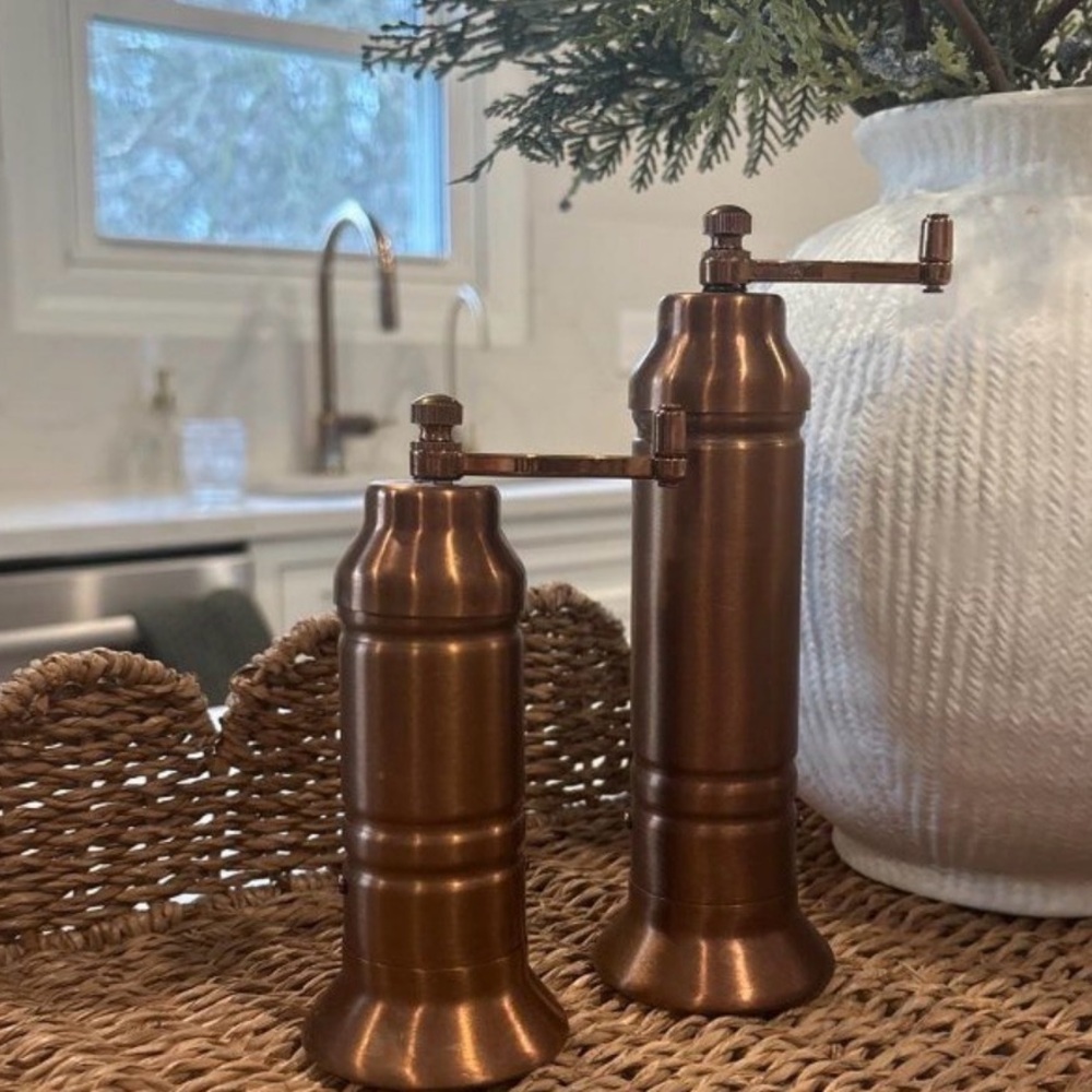 Hearth and hand with Magnolia-Tall & Short Salt and Pepper Crank Grinder Copper